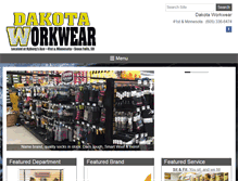 Tablet Screenshot of dakotaworkwear.net